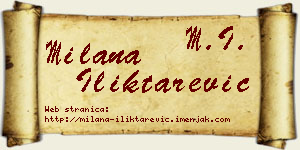 Milana Iliktarević vizit kartica